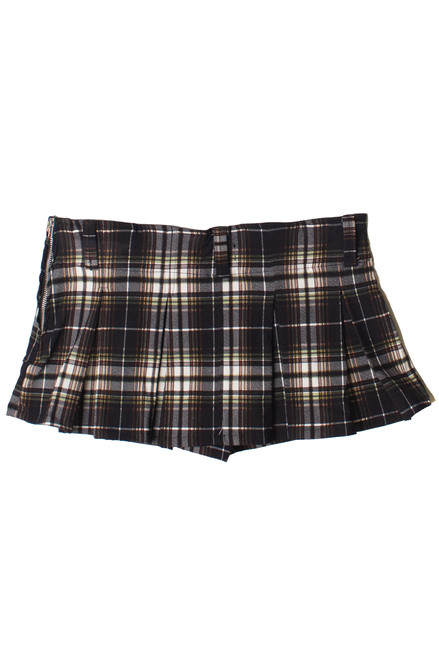 Low Rise Plaid Mini Skort