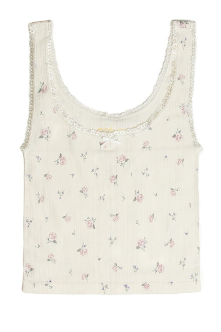 Ditsy Floral Tank W/ Bow