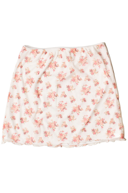 Floral Mesh Mini Skirt