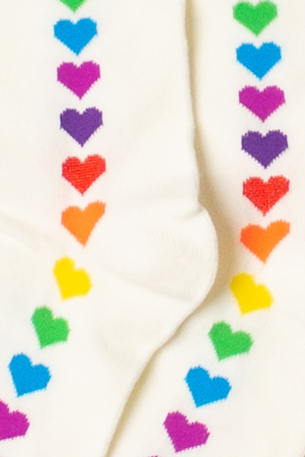 Rainbow Hearts Pride Socks