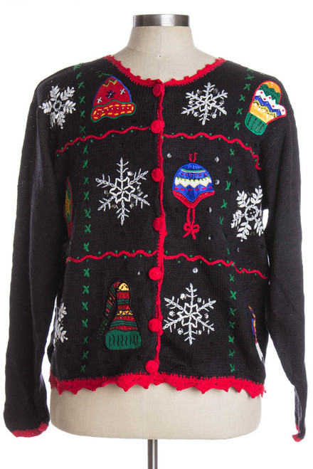 Black Ugly Christmas Cardigan 38819