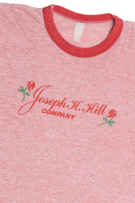 Vintage "Joseph H. Hill Company" Rose Coquette Ringer T-Shirt (1980s)