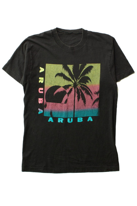 Vintage Neon Aruba Single Stitch T-Shirt (1990s)