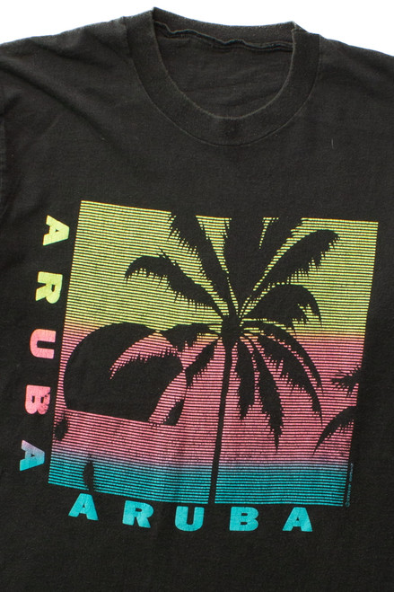 Vintage Neon Aruba Single Stitch T-Shirt (1990s)