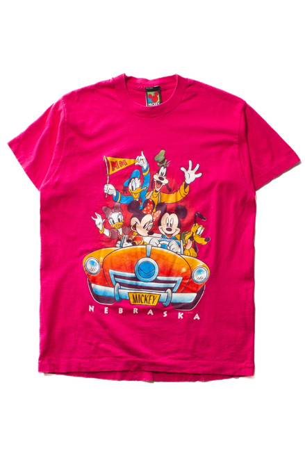 Vintage Mickey Car Nebraska Single Stitch T-Shirt (1990s)