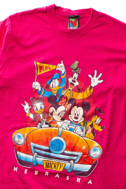 Vintage Mickey Car Nebraska Single Stitch T-Shirt (1990s)