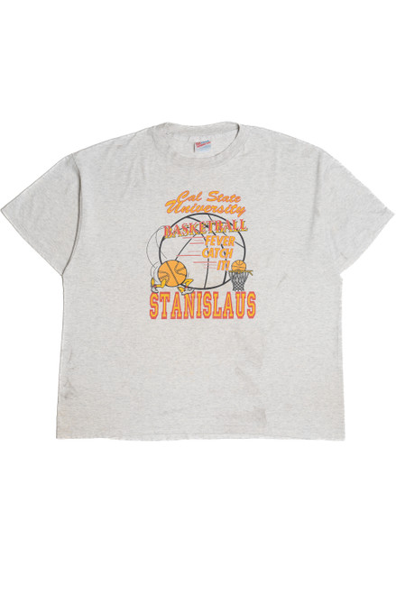 Vintage "Cal State University Basketball" '94-'95 Season Single Stitch T-Shirt (1990s)