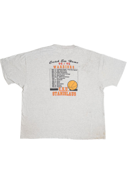 Vintage "Cal State University Basketball" '94-'95 Season Single Stitch T-Shirt (1990s)