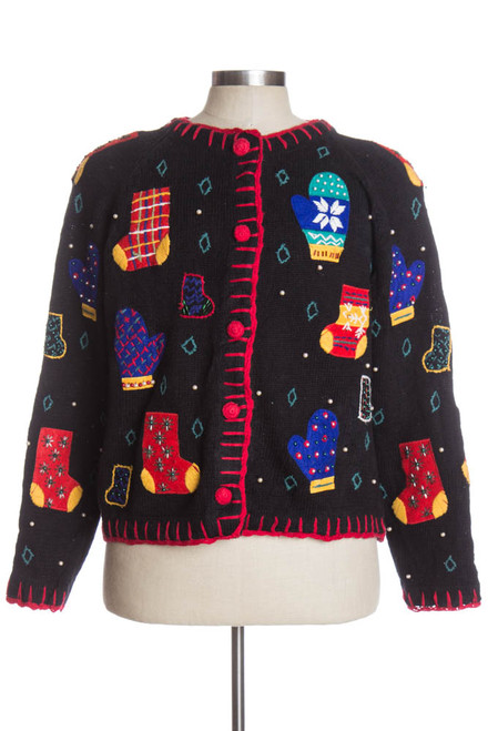 Black Ugly Christmas Cardigan 37489