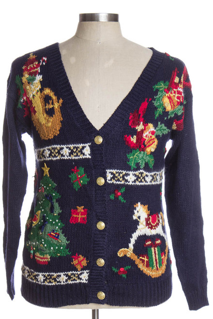 Blue Ugly Christmas Cardigan 37843