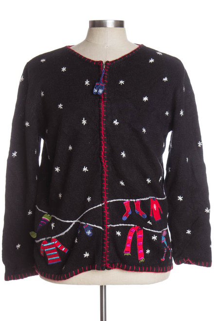 Black Ugly Christmas Cardigan 37579