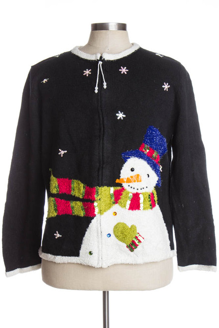 Black Ugly Christmas Cardigan 38030