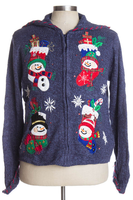 Blue Ugly Christmas Cardigan 38166