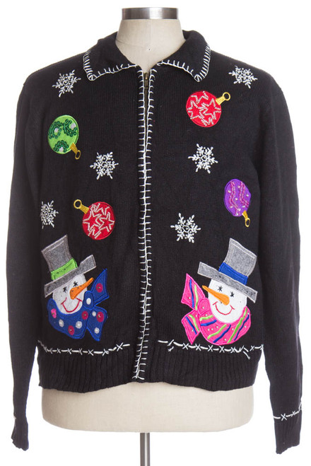 Black Ugly Christmas Cardigan 39043