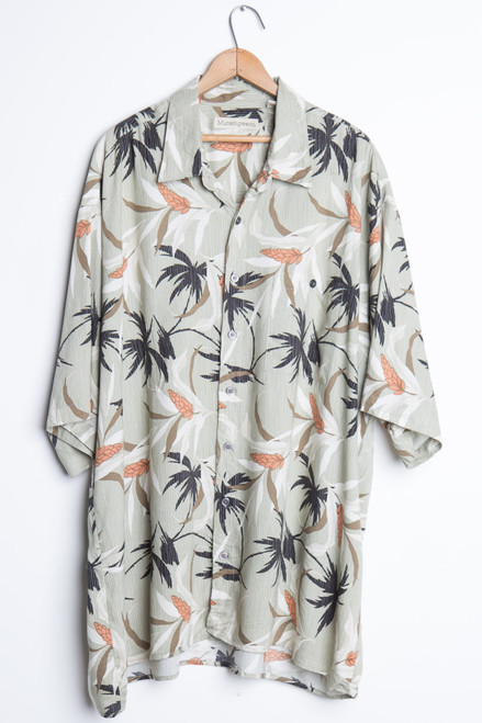 Brown Palm Tree Vintage Hawaiian