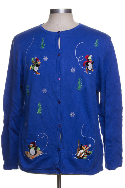 Blue Ugly Christmas Cardigan 41742