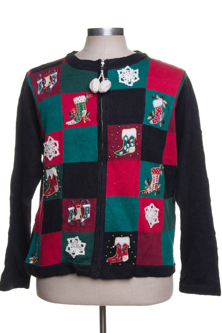 Black Ugly Christmas Cardigan 41746