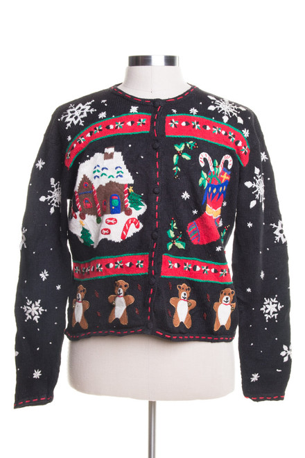 Black Ugly Christmas Cardigan 45450