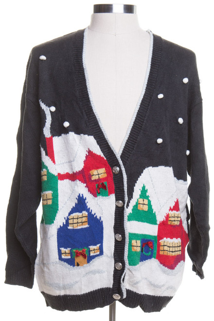 Black Ugly Christmas Cardigan 44558