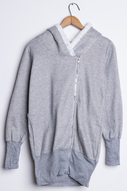 Angled Zip Hoodie