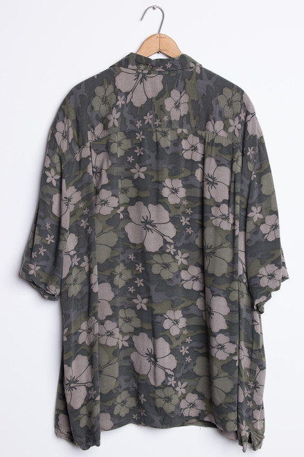 Green Floral Camo Vintage Hawaiian