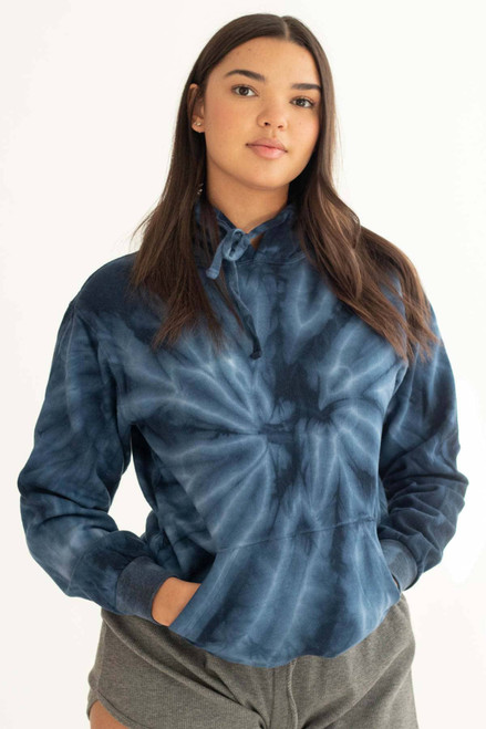 Navy Tie Dye Hoodie