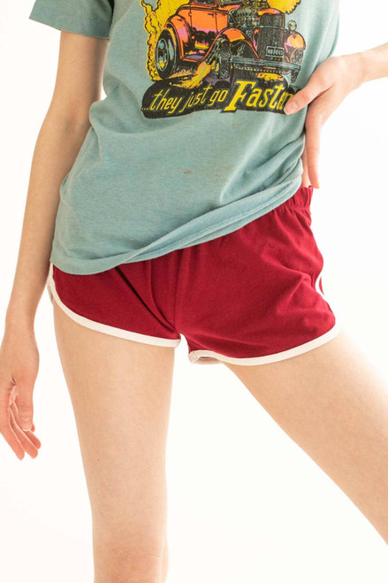 Burgundy Athletic Dolphin Shorts