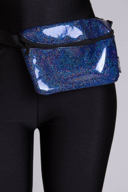 Blue Glitter Fanny Pack