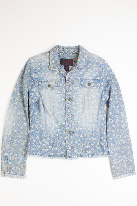 Faded Floral Denim Jacket