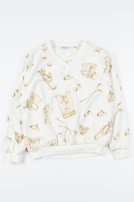 Gold Print Pullover