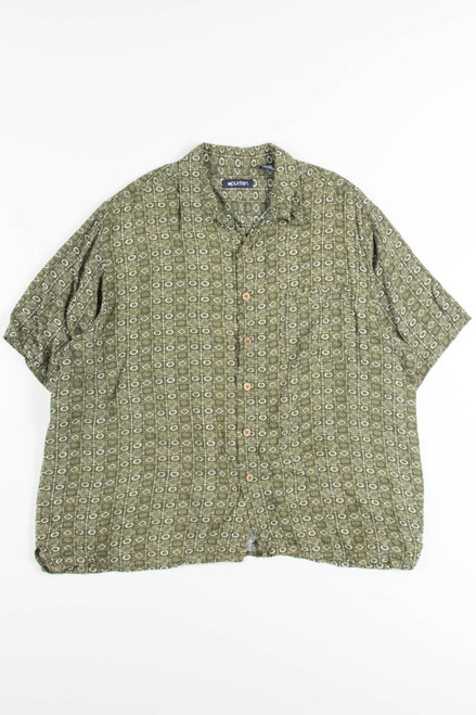 Green Checkered Vintage Button up Shirt