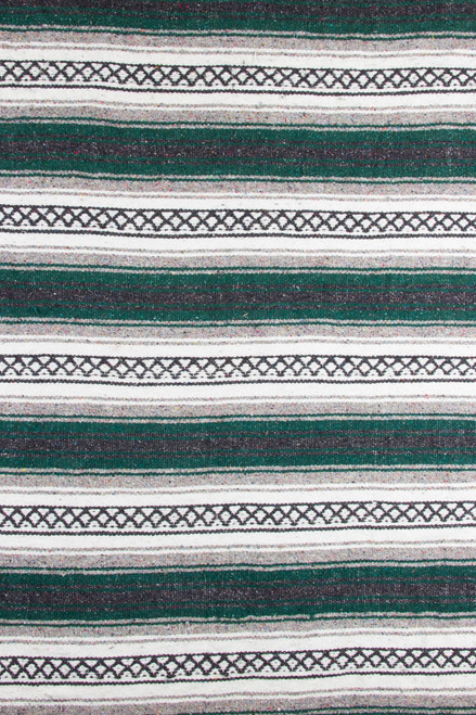 Green & White Vintage Blanket