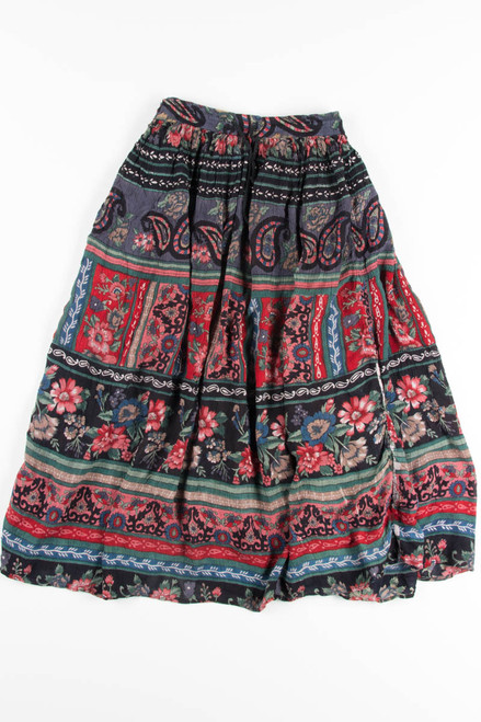 Large Paisley Print Hippie Skirt