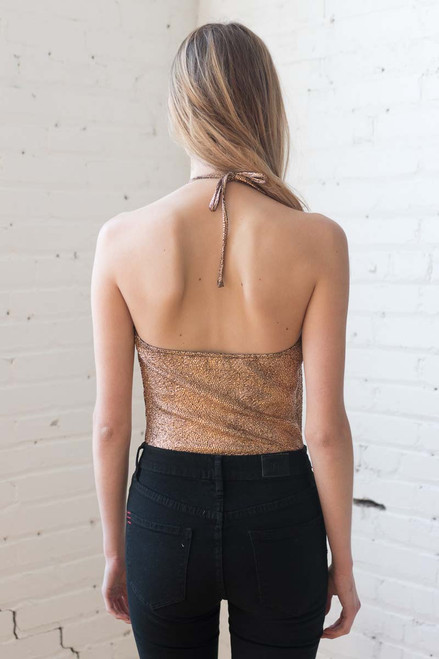 Copper Crackle Bodysuit