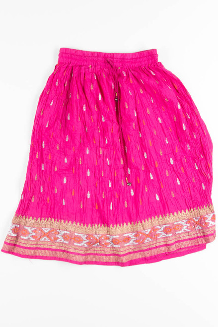 Pink with Metallic Hippie Skirt 1