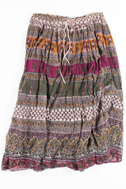 Plum & Green Hippie Skirt