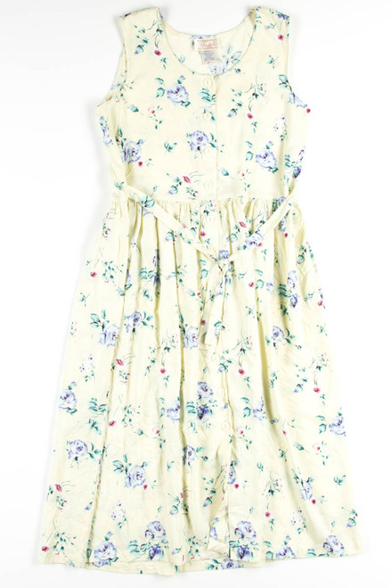 Pastel Yellow Floral Sundress