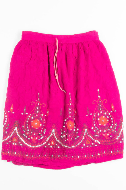 Pink Sequin Hippie Skirt