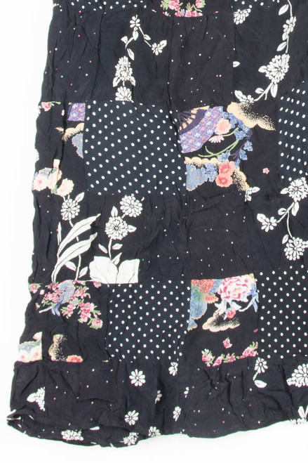 Black Patch Hippie Skirt