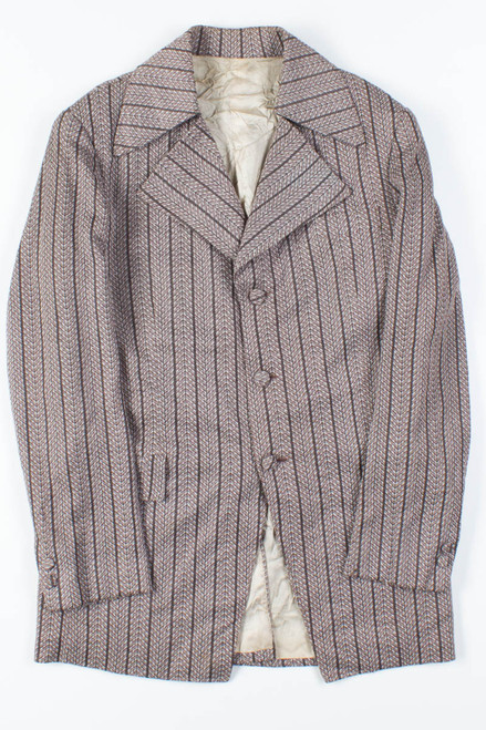 Striped Three-Button Vintage Blazer