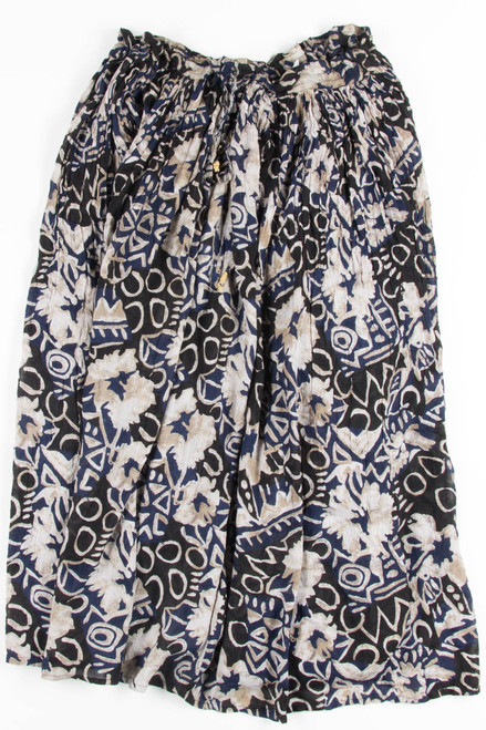 Abstract Floral Hippie Skirt