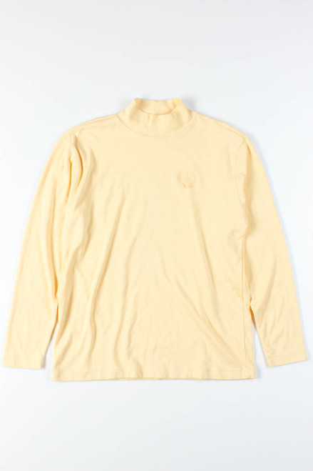 Yellow Fleur de Lis Mock Turtleneck