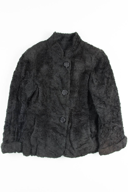 Black Vintage Fur Coat