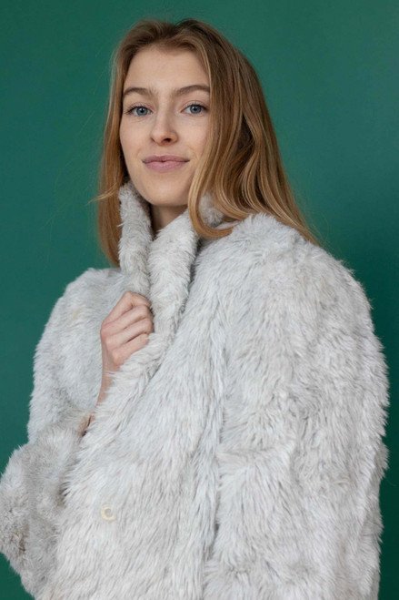 White Vintage Fur Coat