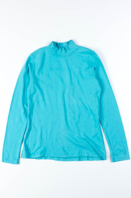 Cyan Mock Turtleneck