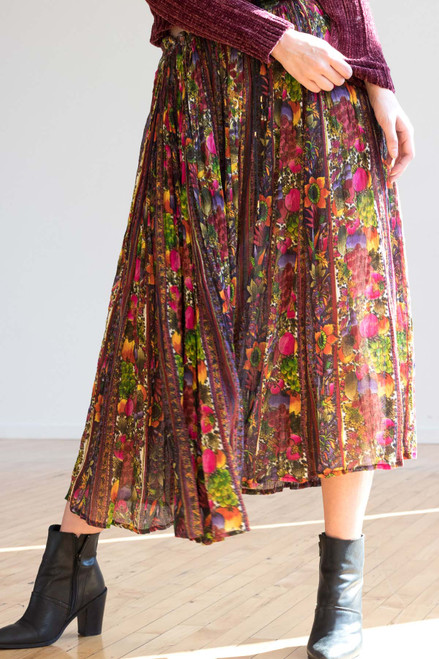 Fruit Print Hippie Skirt