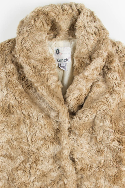 Tan Short Vintage Fur Coat