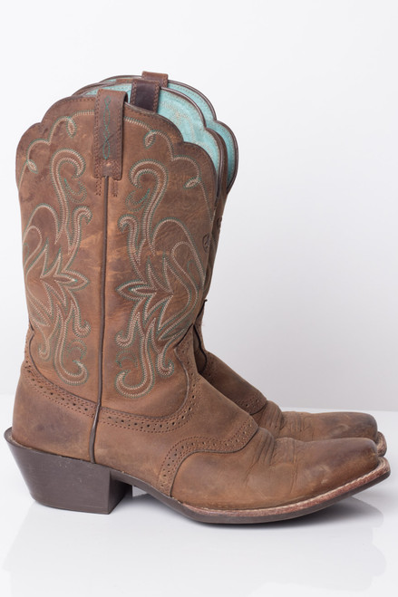 Brown Ariat Cowboy Boots (9 B)