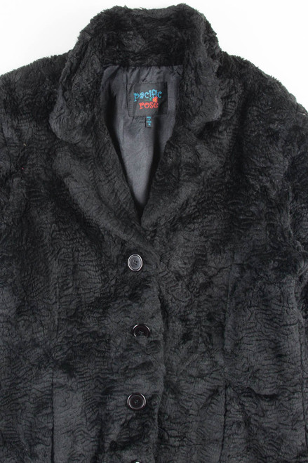 Black Vintage Fur Coat 1