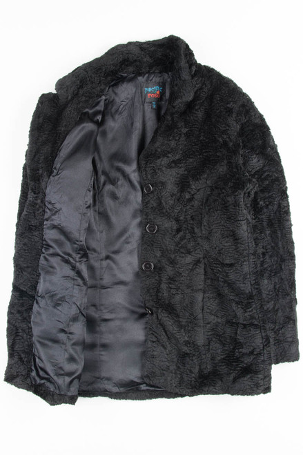 Black Vintage Fur Coat 1